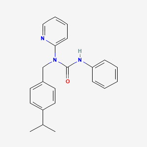 molecular formula C22H23N3O B11362465 3-Phenyl-1-[4-(propan-2-yl)benzyl]-1-pyridin-2-ylurea 