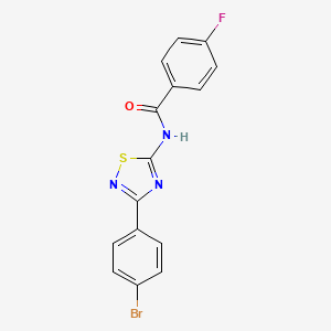 molecular formula C15H9BrFN3OS B11362502 N-[3-(4-bromophenyl)-1,2,4-thiadiazol-5-yl]-4-fluorobenzamide 
