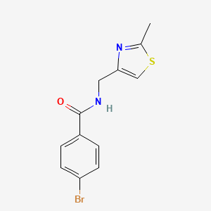 molecular formula C12H11BrN2OS B11362533 4-bromo-N-[(2-methyl-1,3-thiazol-4-yl)methyl]benzamide 