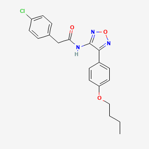 molecular formula C20H20ClN3O3 B11362746 N-[4-(4-butoxyphenyl)-1,2,5-oxadiazol-3-yl]-2-(4-chlorophenyl)acetamide 