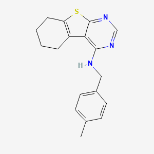 molecular formula C18H19N3S B11362873 N-(4-methylbenzyl)-5,6,7,8-tetrahydro[1]benzothieno[2,3-d]pyrimidin-4-amine 
