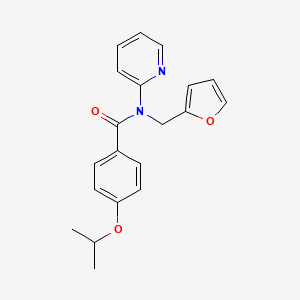 molecular formula C20H20N2O3 B11363021 N-(furan-2-ylmethyl)-4-(propan-2-yloxy)-N-(pyridin-2-yl)benzamide 