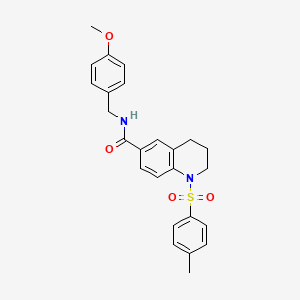 molecular formula C25H26N2O4S B11363025 N-(4-Methoxybenzyl)-1-tosyl-1,2,3,4-tetrahydroquinoline-6-carboxamide 