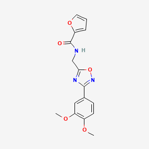 molecular formula C16H15N3O5 B11363174 N-{[3-(3,4-dimethoxyphenyl)-1,2,4-oxadiazol-5-yl]methyl}furan-2-carboxamide 