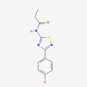 molecular formula C11H10FN3OS B11363331 N-[3-(4-fluorophenyl)-1,2,4-thiadiazol-5-yl]propanamide 