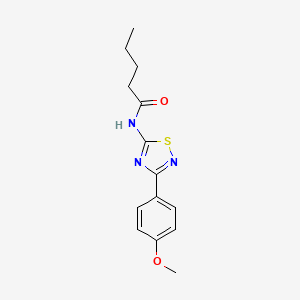 molecular formula C14H17N3O2S B11363571 N-[3-(4-methoxyphenyl)-1,2,4-thiadiazol-5-yl]pentanamide 