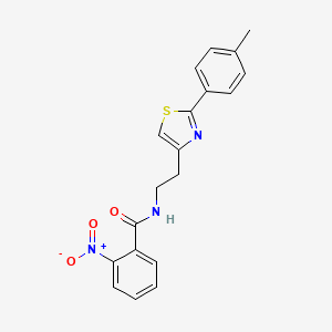 molecular formula C19H17N3O3S B11363623 N-{2-[2-(4-methylphenyl)-1,3-thiazol-4-yl]ethyl}-2-nitrobenzamide 