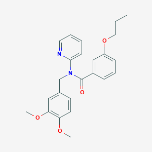 molecular formula C24H26N2O4 B11363644 N-(3,4-dimethoxybenzyl)-3-propoxy-N-(pyridin-2-yl)benzamide 