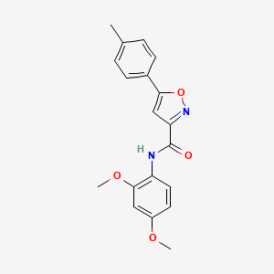 molecular formula C19H18N2O4 B11364020 N-(2,4-dimethoxyphenyl)-5-(4-methylphenyl)-1,2-oxazole-3-carboxamide 