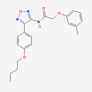 molecular formula C21H23N3O4 B11364142 N-[4-(4-butoxyphenyl)-1,2,5-oxadiazol-3-yl]-2-(3-methylphenoxy)acetamide 