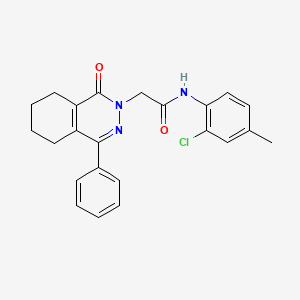 molecular formula C23H22ClN3O2 B11364154 N-(2-chloro-4-methylphenyl)-2-(1-oxo-4-phenyl-5,6,7,8-tetrahydrophthalazin-2(1H)-yl)acetamide 