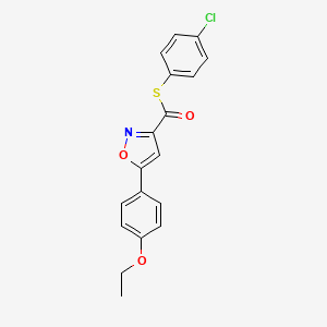 molecular formula C18H14ClNO3S B11364202 S-(4-chlorophenyl) 5-(4-ethoxyphenyl)-1,2-oxazole-3-carbothioate 