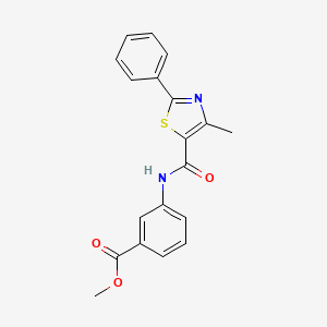molecular formula C19H16N2O3S B11364571 Methyl 3-{[(4-methyl-2-phenyl-1,3-thiazol-5-yl)carbonyl]amino}benzoate 