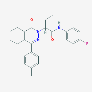 molecular formula C25H26FN3O2 B11364718 N-(4-fluorophenyl)-2-[4-(4-methylphenyl)-1-oxo-5,6,7,8-tetrahydrophthalazin-2(1H)-yl]butanamide 