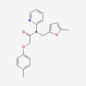 molecular formula C20H20N2O3 B11364738 N-[(5-methylfuran-2-yl)methyl]-2-(4-methylphenoxy)-N-(pyridin-2-yl)acetamide 