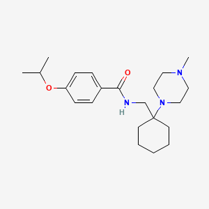 molecular formula C22H35N3O2 B11364866 N-{[1-(4-methylpiperazin-1-yl)cyclohexyl]methyl}-4-(propan-2-yloxy)benzamide 