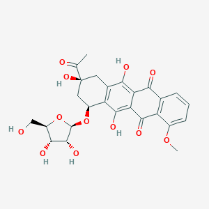 molecular formula C26H26O12 B011365 7-O-Ribofuranosyldaunomycinone CAS No. 105444-04-0
