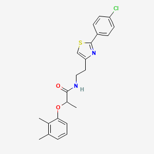 molecular formula C22H23ClN2O2S B11365309 N-{2-[2-(4-chlorophenyl)-1,3-thiazol-4-yl]ethyl}-2-(2,3-dimethylphenoxy)propanamide 