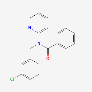 molecular formula C19H15ClN2O B11365362 N-(3-chlorobenzyl)-N-(pyridin-2-yl)benzamide 
