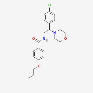 molecular formula C23H29ClN2O3 B11365513 4-butoxy-N-[2-(4-chlorophenyl)-2-(morpholin-4-yl)ethyl]benzamide 