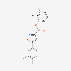 molecular formula C20H19NO3 B11365555 2,3-Dimethylphenyl 5-(3,4-dimethylphenyl)-1,2-oxazole-3-carboxylate 