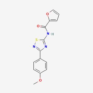 molecular formula C14H11N3O3S B11365569 N-[3-(4-methoxyphenyl)-1,2,4-thiadiazol-5-yl]furan-2-carboxamide 