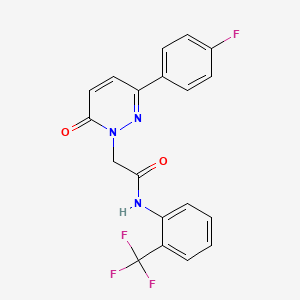 molecular formula C19H13F4N3O2 B11365589 2-(3-(4-fluorophenyl)-6-oxopyridazin-1(6H)-yl)-N-(2-(trifluoromethyl)phenyl)acetamide 