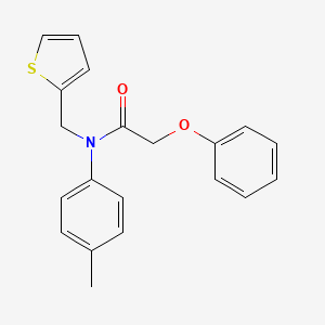 molecular formula C20H19NO2S B11365989 N-(4-methylphenyl)-2-phenoxy-N-(thiophen-2-ylmethyl)acetamide 