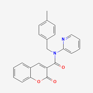 molecular formula C23H18N2O3 B11365997 N-(4-methylbenzyl)-2-oxo-N-(pyridin-2-yl)-2H-chromene-3-carboxamide 