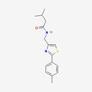 molecular formula C16H20N2OS B11366167 3-methyl-N-{[2-(4-methylphenyl)-1,3-thiazol-4-yl]methyl}butanamide 