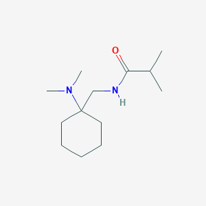 molecular formula C13H26N2O B11366245 N-{[1-(dimethylamino)cyclohexyl]methyl}-2-methylpropanamide 