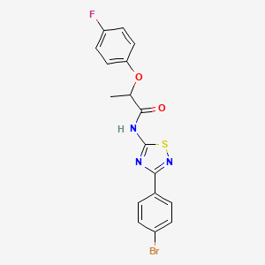 molecular formula C17H13BrFN3O2S B11366606 N-[3-(4-bromophenyl)-1,2,4-thiadiazol-5-yl]-2-(4-fluorophenoxy)propanamide 