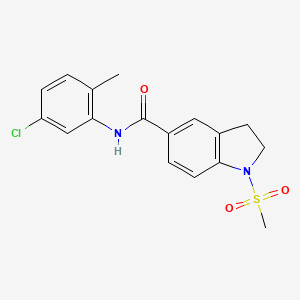 molecular formula C17H17ClN2O3S B11366712 N-(5-chloro-2-methylphenyl)-1-(methylsulfonyl)-2,3-dihydro-1H-indole-5-carboxamide 