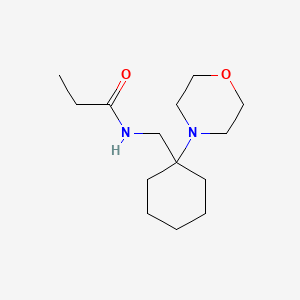 molecular formula C14H26N2O2 B11367161 N-{[1-(morpholin-4-yl)cyclohexyl]methyl}propanamide 
