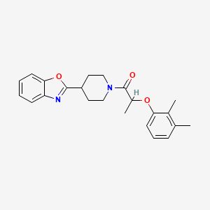molecular formula C23H26N2O3 B11367413 1-[4-(1,3-Benzoxazol-2-yl)piperidin-1-yl]-2-(2,3-dimethylphenoxy)propan-1-one 