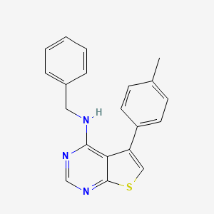 molecular formula C20H17N3S B11368489 N-benzyl-5-(4-methylphenyl)thieno[2,3-d]pyrimidin-4-amine 