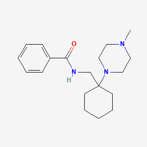 molecular formula C19H29N3O B11368510 N-{[1-(4-methylpiperazin-1-yl)cyclohexyl]methyl}benzamide 