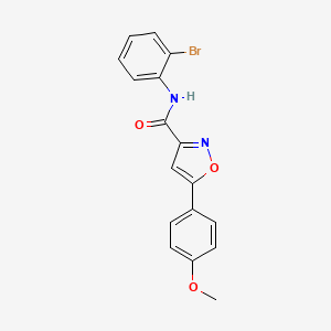 molecular formula C17H13BrN2O3 B11368517 N-(2-bromophenyl)-5-(4-methoxyphenyl)-1,2-oxazole-3-carboxamide 