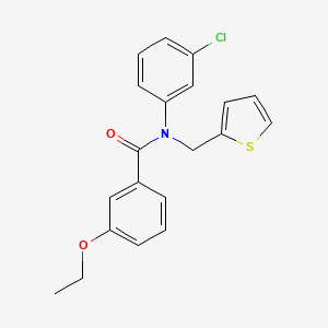 molecular formula C20H18ClNO2S B11368556 N-(3-chlorophenyl)-3-ethoxy-N-(thiophen-2-ylmethyl)benzamide 