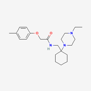 molecular formula C22H35N3O2 B11368571 N-{[1-(4-ethylpiperazin-1-yl)cyclohexyl]methyl}-2-(4-methylphenoxy)acetamide 