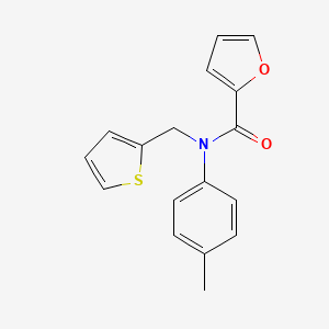molecular formula C17H15NO2S B11368753 N-(4-methylphenyl)-N-(thiophen-2-ylmethyl)furan-2-carboxamide 
