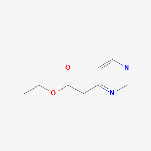 B113690 Ethyl 2-(pyrimidin-4-yl)acetate CAS No. 1240606-58-9