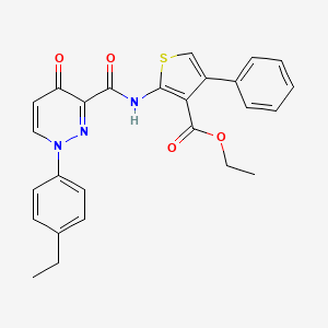 molecular formula C26H23N3O4S B11369047 Ethyl 2-({[1-(4-ethylphenyl)-4-oxo-1,4-dihydropyridazin-3-yl]carbonyl}amino)-4-phenylthiophene-3-carboxylate 