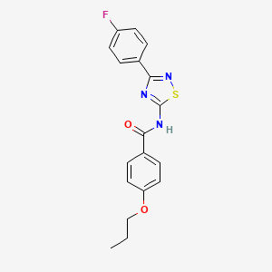 molecular formula C18H16FN3O2S B11369194 N-[3-(4-fluorophenyl)-1,2,4-thiadiazol-5-yl]-4-propoxybenzamide 