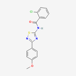 molecular formula C16H12ClN3O2S B11369230 2-chloro-N-[3-(4-methoxyphenyl)-1,2,4-thiadiazol-5-yl]benzamide 