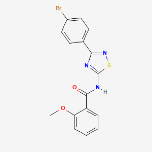 molecular formula C16H12BrN3O2S B11369237 N-[3-(4-bromophenyl)-1,2,4-thiadiazol-5-yl]-2-methoxybenzamide 