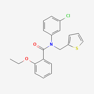 molecular formula C20H18ClNO2S B11369238 N-(3-chlorophenyl)-2-ethoxy-N-(thiophen-2-ylmethyl)benzamide 