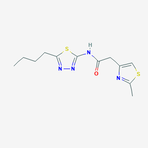 molecular formula C12H16N4OS2 B11369926 N-(5-butyl-1,3,4-thiadiazol-2-yl)-2-(2-methyl-1,3-thiazol-4-yl)acetamide 