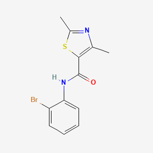 molecular formula C12H11BrN2OS B11369943 N-(2-bromophenyl)-2,4-dimethyl-1,3-thiazole-5-carboxamide 