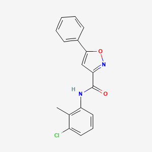 molecular formula C17H13ClN2O2 B11369989 N-(3-chloro-2-methylphenyl)-5-phenyl-1,2-oxazole-3-carboxamide 